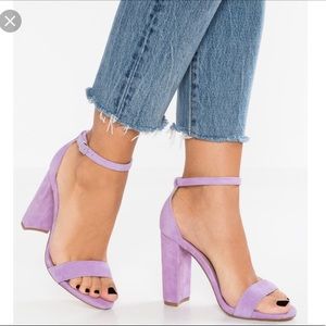 lavender block heels